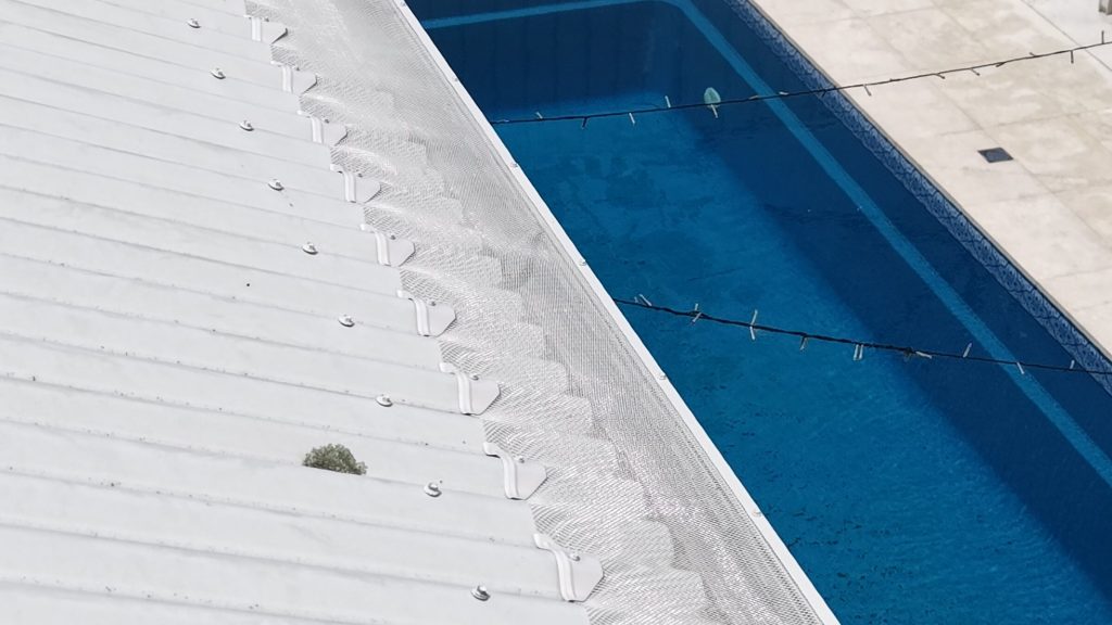 Close-up of the finished gutter guard on the Warilla roof