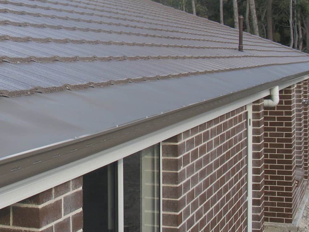 Karben aluminium gutter guard on a tiled roof