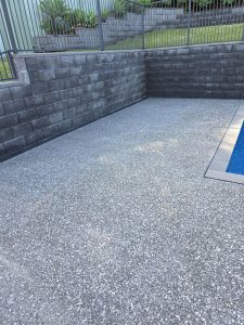 Pool surround after pressure cleaning in Mount Ousley